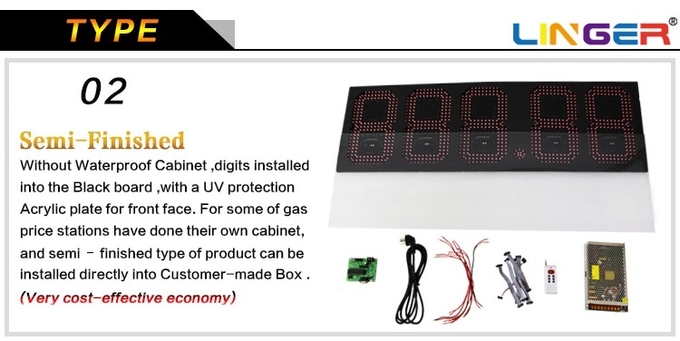 12インチの赤い色4ディジットLEDはガソリン スタンド3のためのガス代の表示を