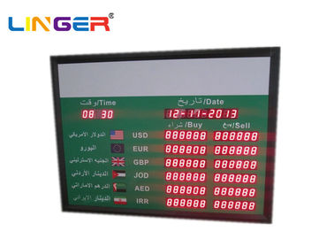 アラビア語、保証2年のの屋内1.8インチの通貨レートの表示板のパネル