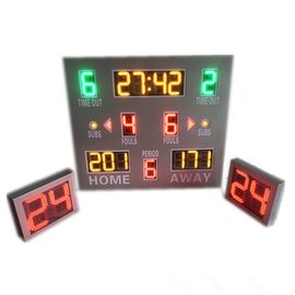 デジタル3種類の色のショット・クロックが付いている無線制御LEDバスケットボールのスコアボード