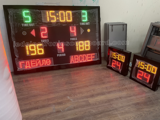 モンゴルの言語の8&quot; 200mm LEDのバスケットボールのスコアボード